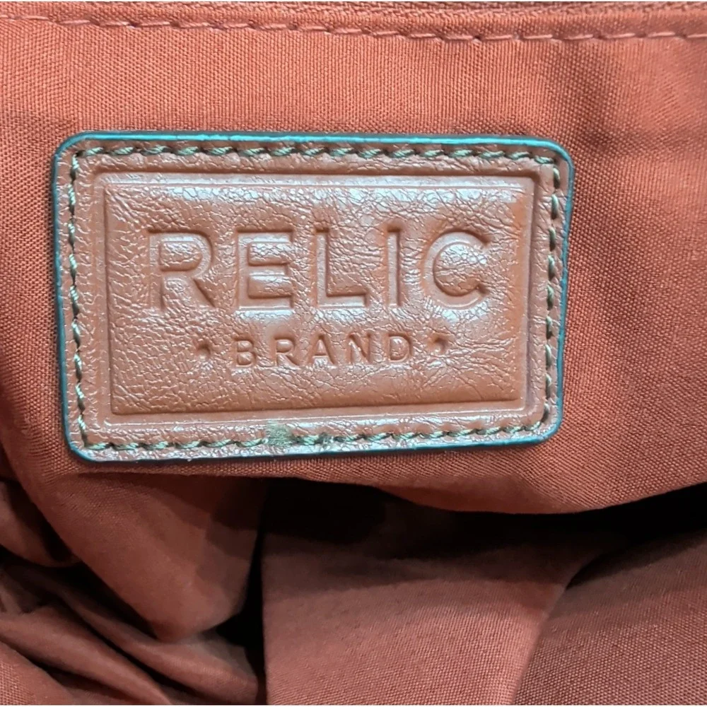 Relic Burnt Orange Pleated Hobo Shoulder Bag Slouchy Purse RLH2102